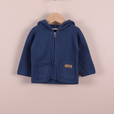 Casaco com capuz tricotado em algodão | MADAGASCAR