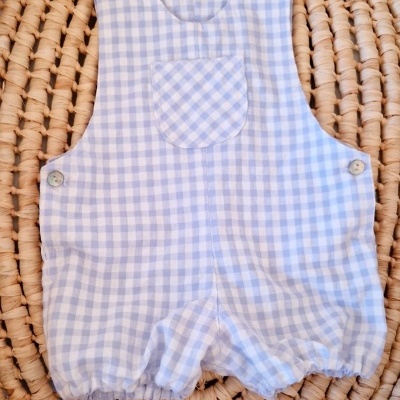 Jardineiras/ Fofo de bebé vichy