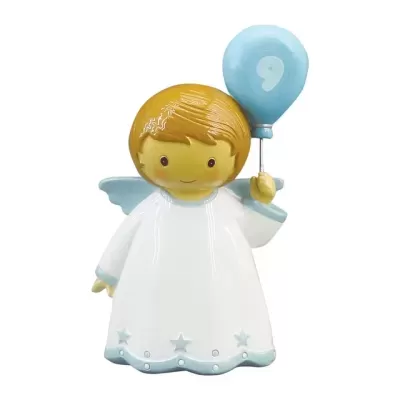 Anjo da Guarda c/ balão Aniversário azul