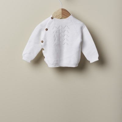 Camisola de manga comprida tricotada em algodão orgânico | ORGANIC BABY