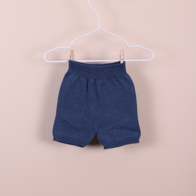Calções tricotados em algodão | NAVY