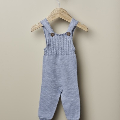 Jardineiras tricotadas em algodão orgânico | LITTLE LOVE