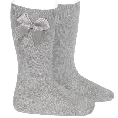 Meias altas com laço