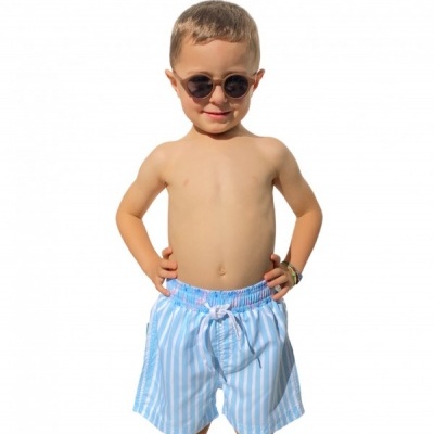 Calções de banho riscas azuis