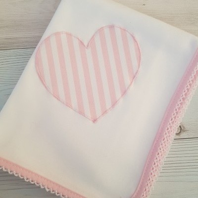 Fralda de algodão coração