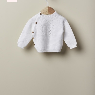 Camisola de manga comprida tricotada em algodão orgânico | ORGANIC BABY