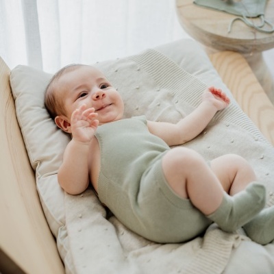 Fofo de alças tricotado em algodão orgânico | HELLO LITTLE MOTHER LOVE