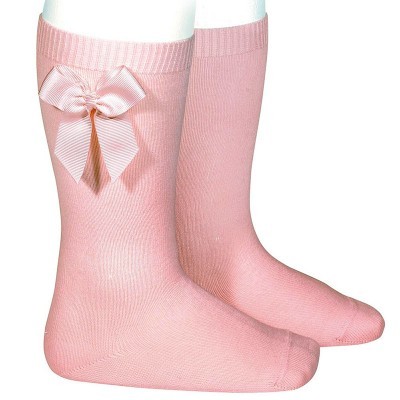 Meias altas com laço