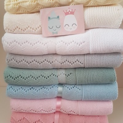 Manta de malha tricotada