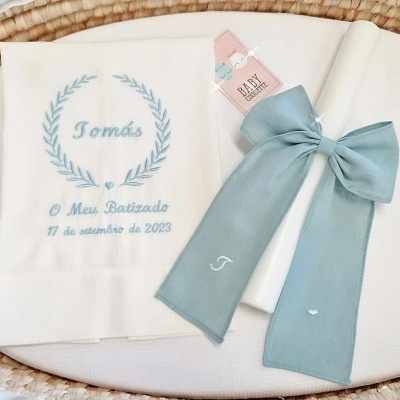 Toalha de batismo coroa