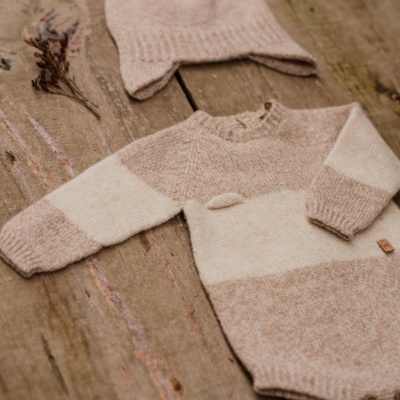 Fofo com ursinho tricotado em lã merino | LITTLE TEDDY BEAR