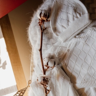 Gorro tricotado em algodão orgânico | PURE