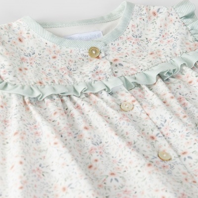 Vestido de algodão floral