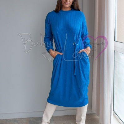 VESTIDO CANELADO C/ ILHÓS