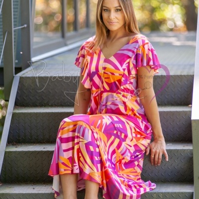 VESTIDO MIDI C/ FOLHO