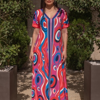 VESTIDO MIDI PADRÃO VERTICAL