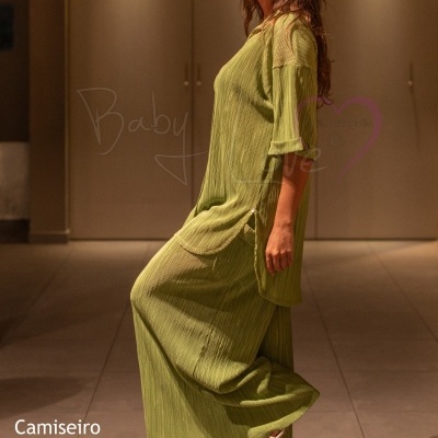 CONJUNTO PLISSADO VERDE