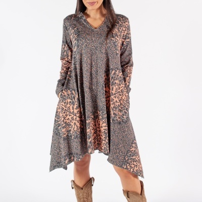 VESTIDO CURTO ANIMAL PRINT