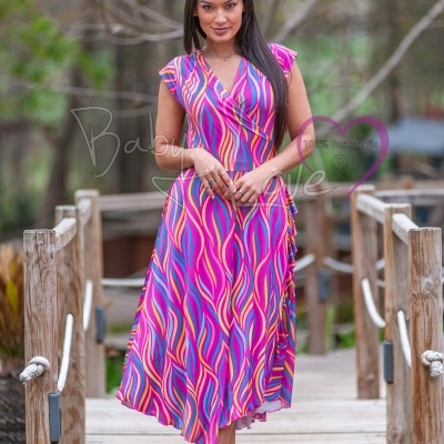 VESTIDO DE TRESPASSE COM DRAPEADO