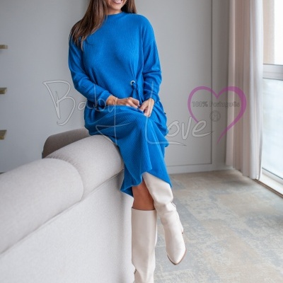 VESTIDO CANELADO C/ ILHÓS