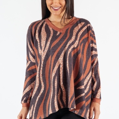 CAMISOLA ANIMAL PRINT OVERSIZE
