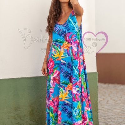 VESTIDO COMPRIDO TROPICAL