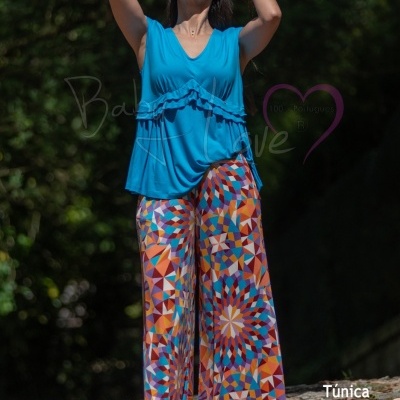 TÚNICA ALGODÃO COM FOLHO