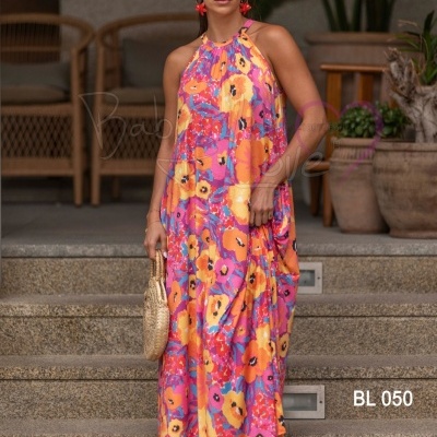 VESTIDO COMPRIDO PADRÃO FLORAL