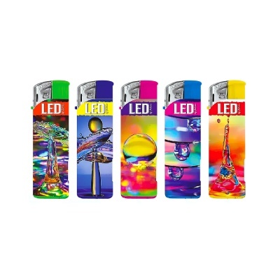 Isqueiros com LED- Água - Conjunto de 5