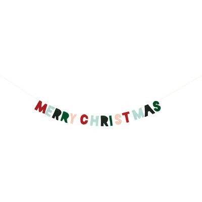 Grinalda merry christmas feltro