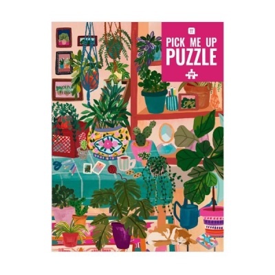 Puzzle casa com plantas