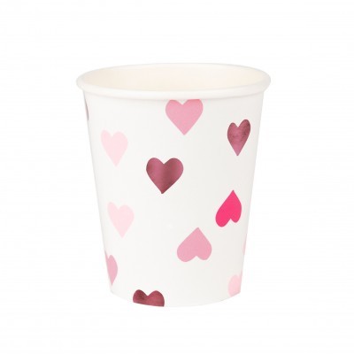 Copos com corações