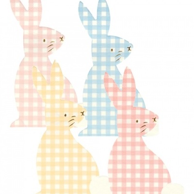 Guardanapos Coelho Xadrez