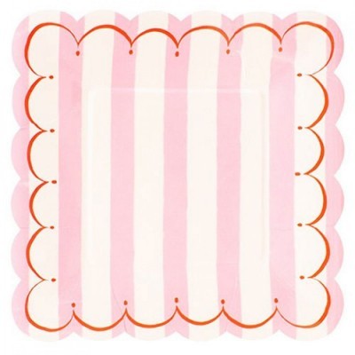 Pratos Rosa e Branco