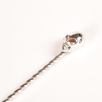 COLHER DE BAR CAVEIRA AÇO