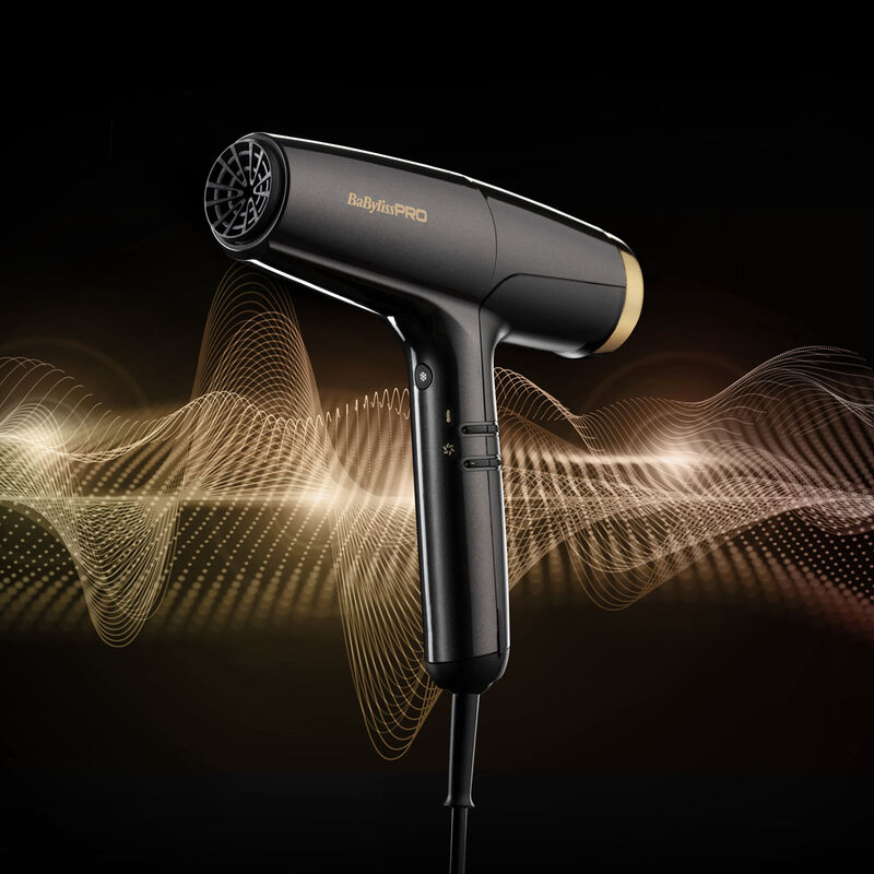 BABYLISS SECADOR FALCO PROFESSIONAL DIGITAL HAIR DRYER BLACK GOLD BAB8550E