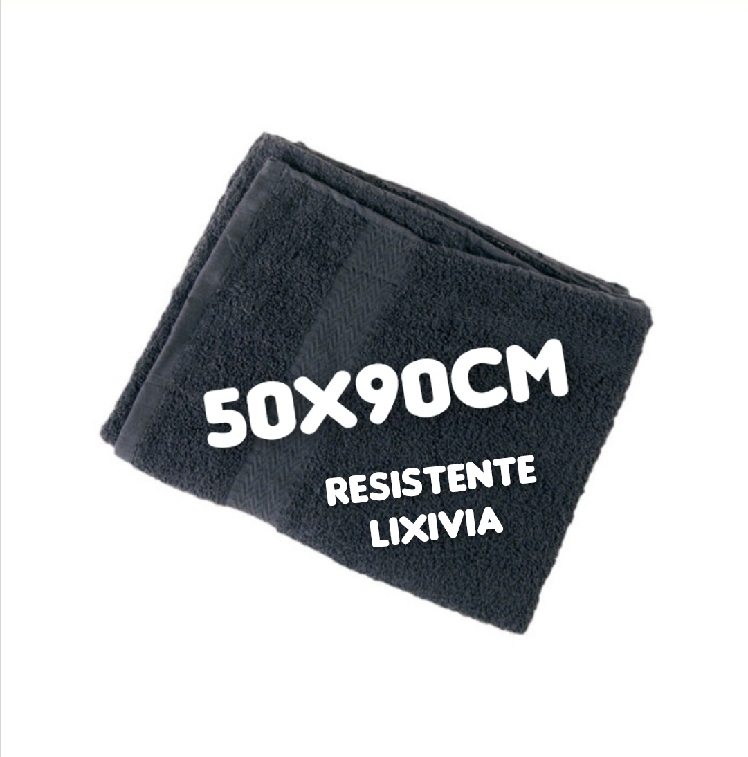 EUROSTIL TOALHA 100% ALGODAO NEGRA 50X90 CM RESISTENTE LIXIVIA 380GRS/M2 06829/50