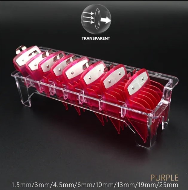 BARBERSHOP CONJUNTO 8 PENTES GUIA PREMIUM COMPATIVEL WAHL PINK SHOCK  BC8PS