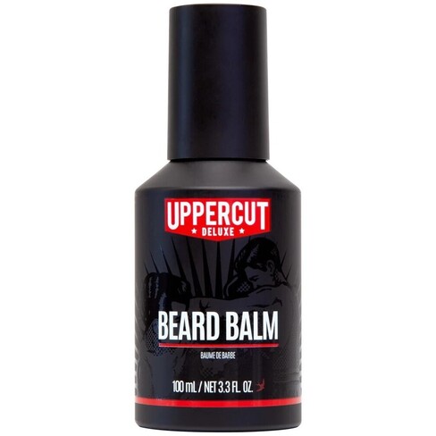 Frasco preto de balm para barba Uppercut Deluxe 100 ml