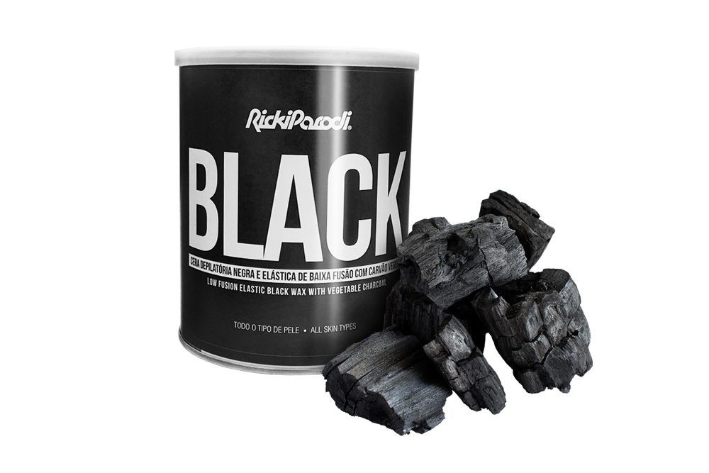 RICKIPARODI CERA DEPILATÓRIA E ELÁSTICA BAIXA FUSÃO BLACK WAX 800GRS 70080005
