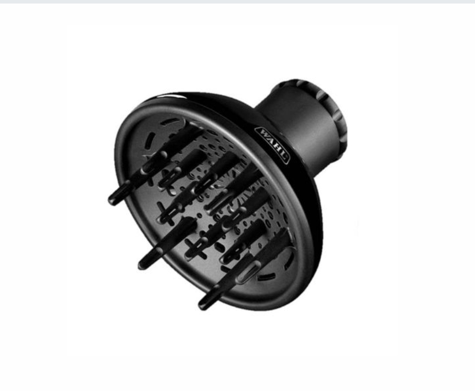 Difusor de cabelo preto com pinos, marca BARBE