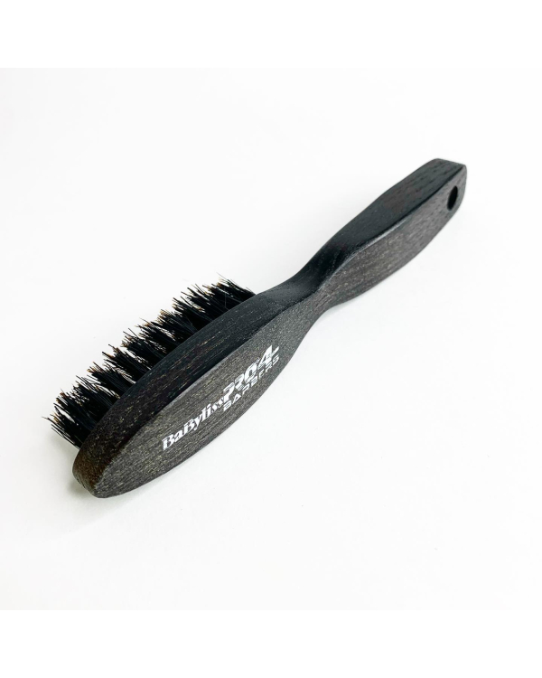 Escova BaBylissPRO com cabo de madeira escura e cerdas pretas