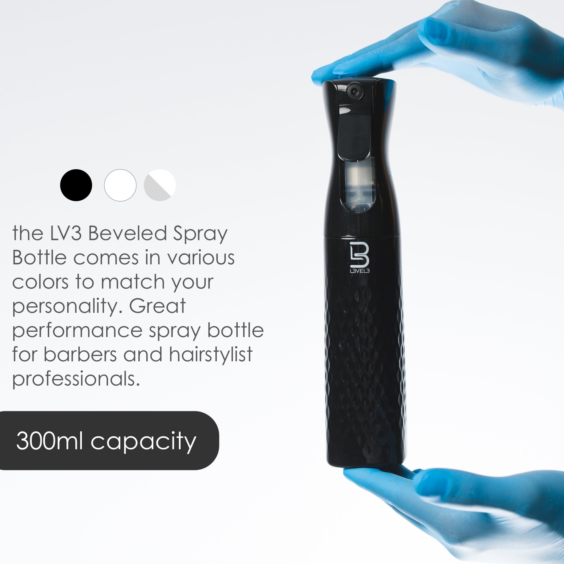 LEVEL3 PULVERIZADOR SPRAY  NEGRO T43 300ML 19-L3-BEV-BL