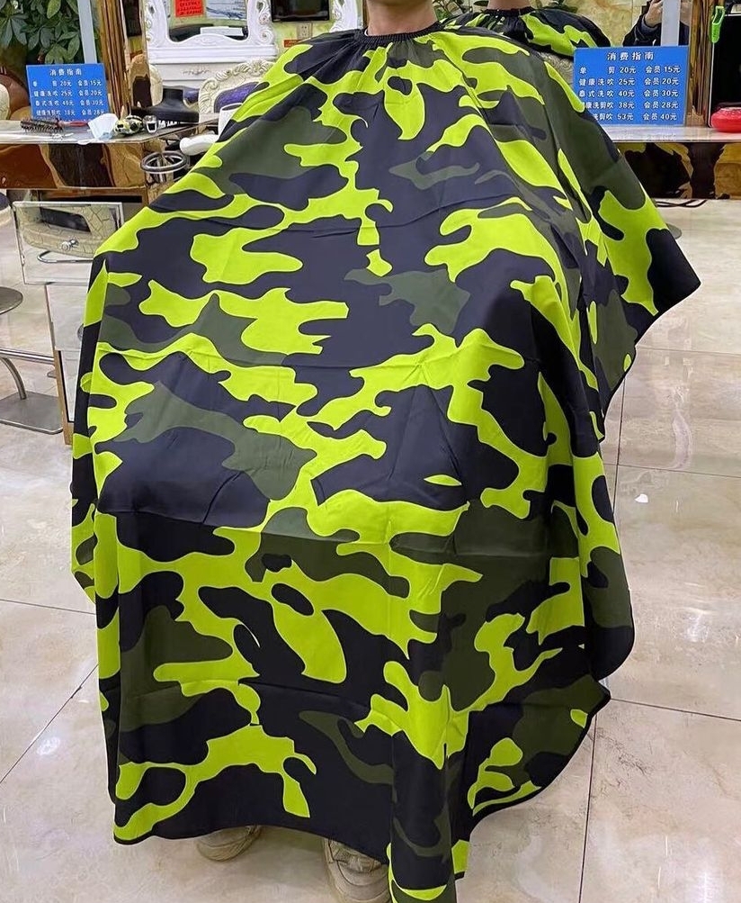 CAPA BARBERCAPE PENTEADOR CAMUFLADO BLACK&GREEN