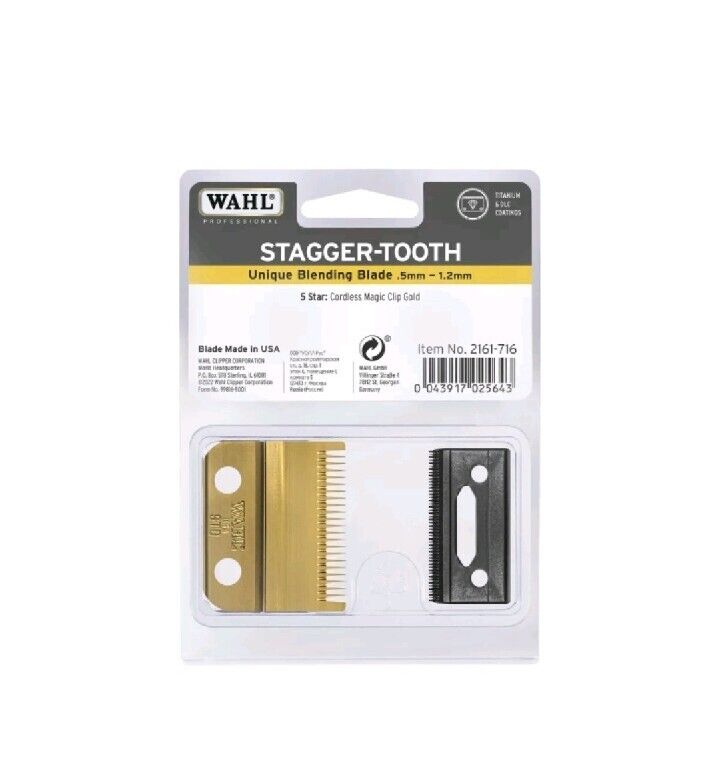 WAHL MAGIC CLIP CLIPPER GOLD BLADE LÁMINA STAGGER TOOTH  02161-716