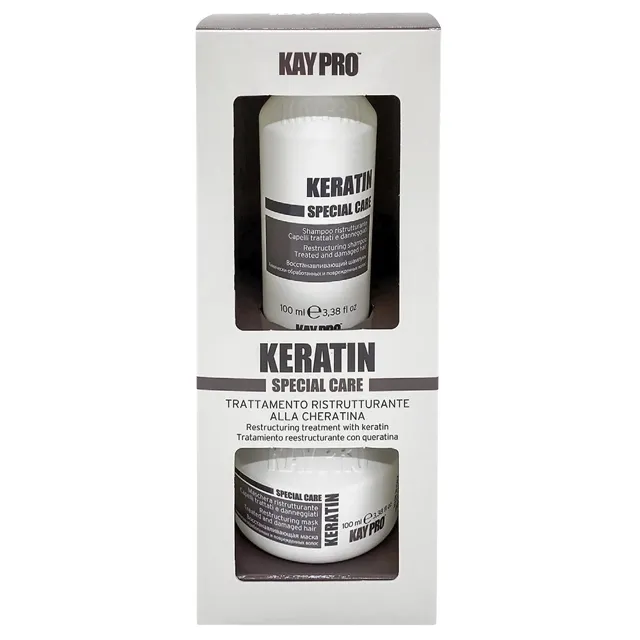 Conjunto de produtos capilares KAY PRO KERATIN SPECIAL CARE em caixa branca