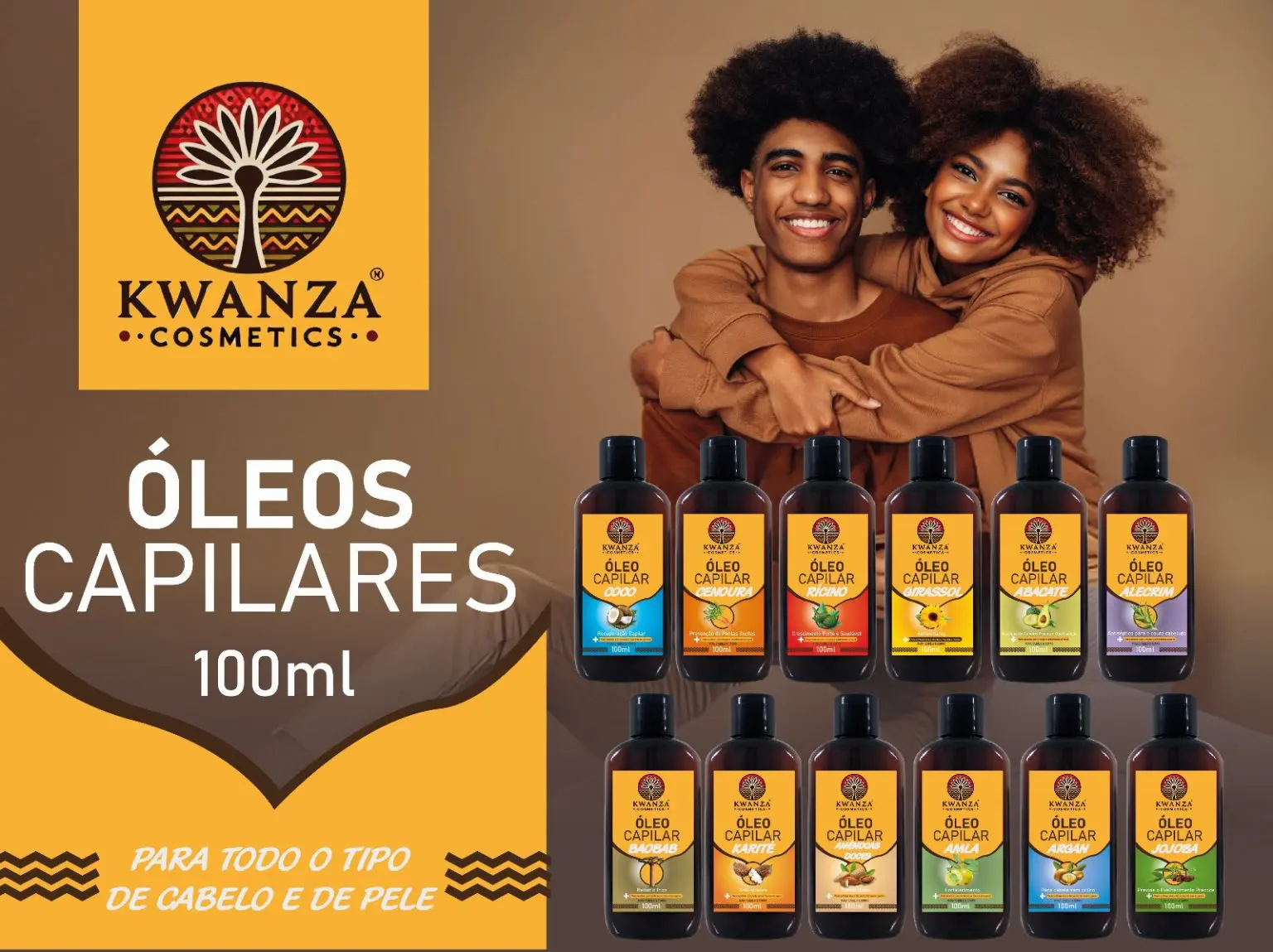 KWANZA COSMETICS ÓLEO CAPILAR BATANA 100ML KW10