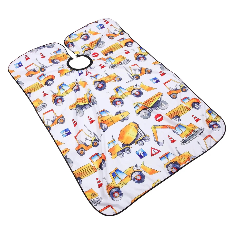 Pano com padrão de veículos de construção amarelos e sinais de trânsito