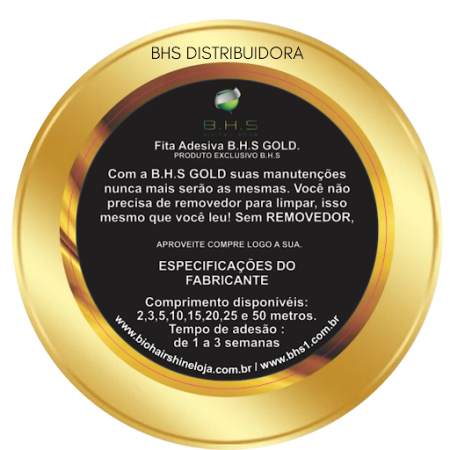 BHS FITA GOLD SEM BRILHO NÃO DERRETE FACIL REMOÇÃO  5 MTSX 2,5 CM  0030