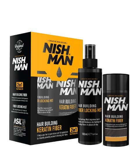 NISHMAN KERATIN FIBERS DARK BROWN CASTANHO ESCURO + SPRAY FIXADOR NISHMAN KERATIN FIBERS DARK BROWN CASTANHO ESCURO + SPRAY FIXADOR